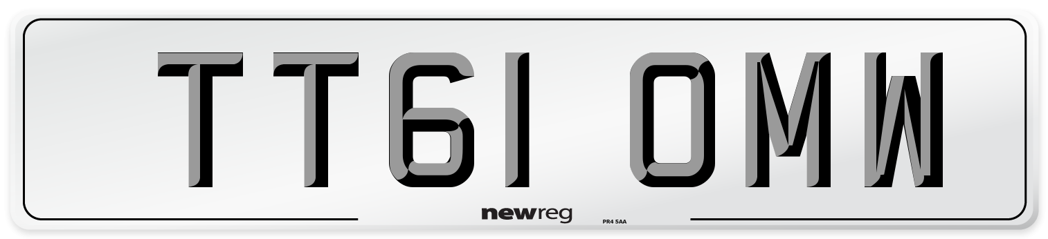 TT61 OMW Number Plate from New Reg